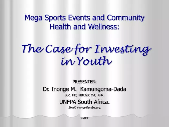 mega sports events and community health and wellness the case for investing in youth