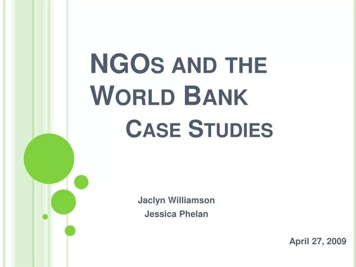 ngos and the world bank case studies