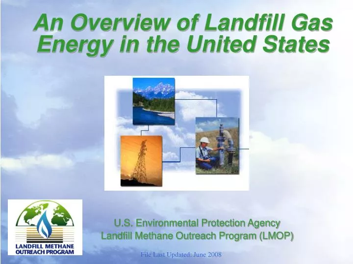 an overview of landfill gas energy in the united states