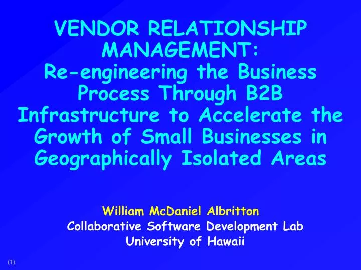 william mcdaniel albritton collaborative software development lab university of hawaii