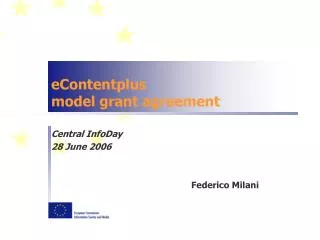 eContentplus model grant agreement