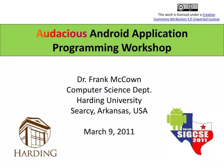 audacious android application programming workshop