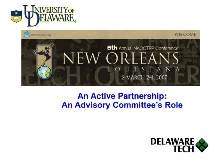 an active partnership an advisory committee s role