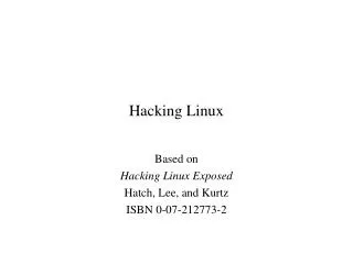 Hacking Linux