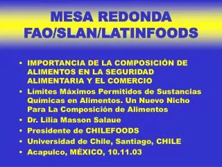 mesa redonda fao slan latinfoods