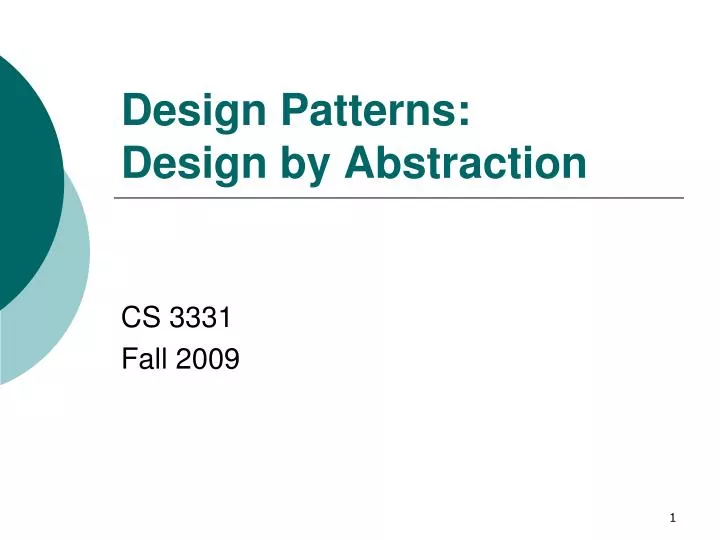 design patterns design by abstraction