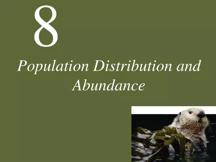population distribution and abundance