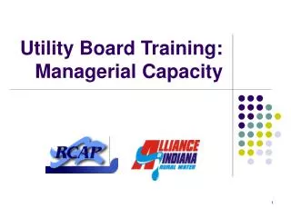 Utility Board Training: Managerial Capacity