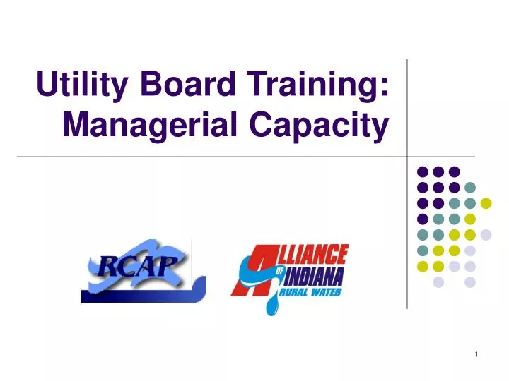 utility board training managerial capacity