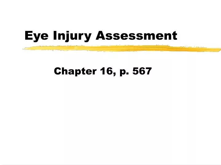 eye injury assessment
