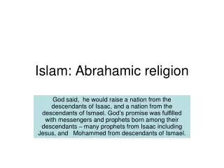 Islam: Abrahamic religion