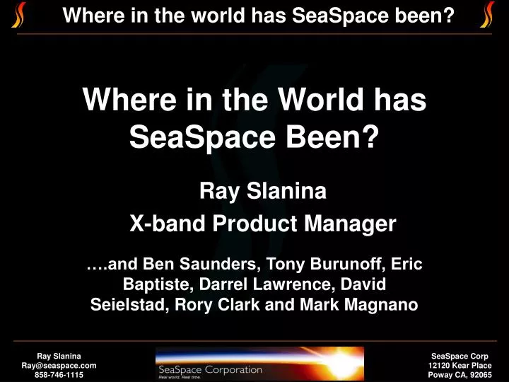 where in the world has seaspace been