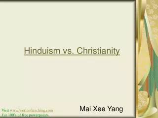 Hinduism vs. Christianity