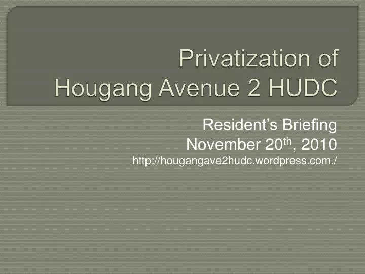 privatization of hougang avenue 2 hudc