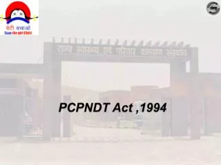 PCPNDT Act ,1994