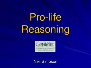 Pro-life Reasoning
