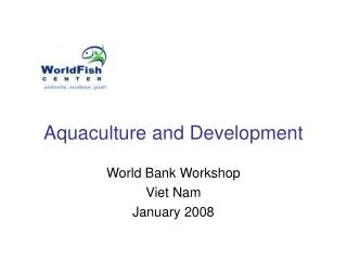 Aquaculture and Development