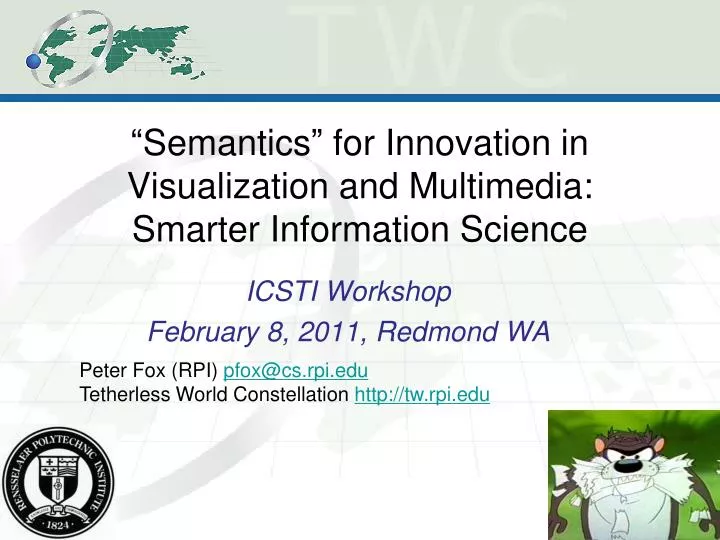 semantics for innovation in visualization and multimedia smarter information science