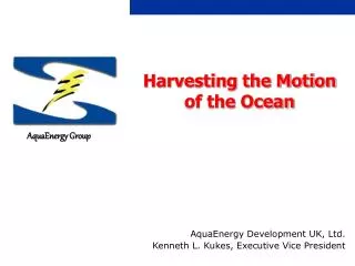 Harvesting the Motion of the Ocean