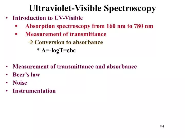 ultraviolet visible spectroscopy