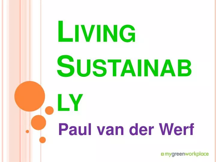 living sustainably