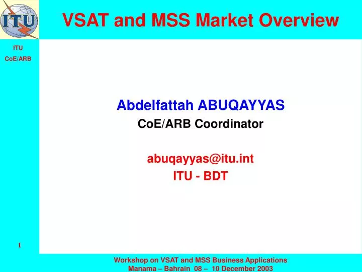 vsat and mss market overview