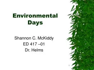 Environmental Days