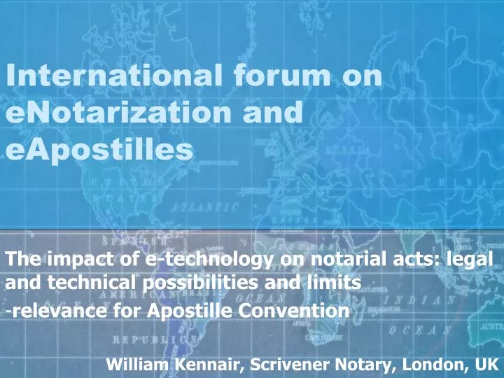 international forum on enotarization and eapostilles