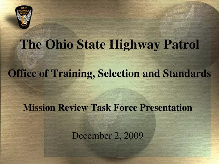 the ohio state highway patrol office of training selection and standards