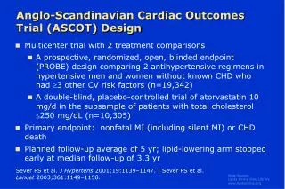 Anglo-Scandinavian Cardiac Outcomes Trial (ASCOT) Design