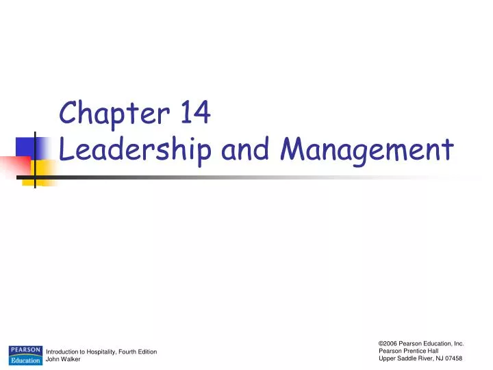 chapter 14 leadership and management