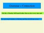 Grammar = Connection - slide 1