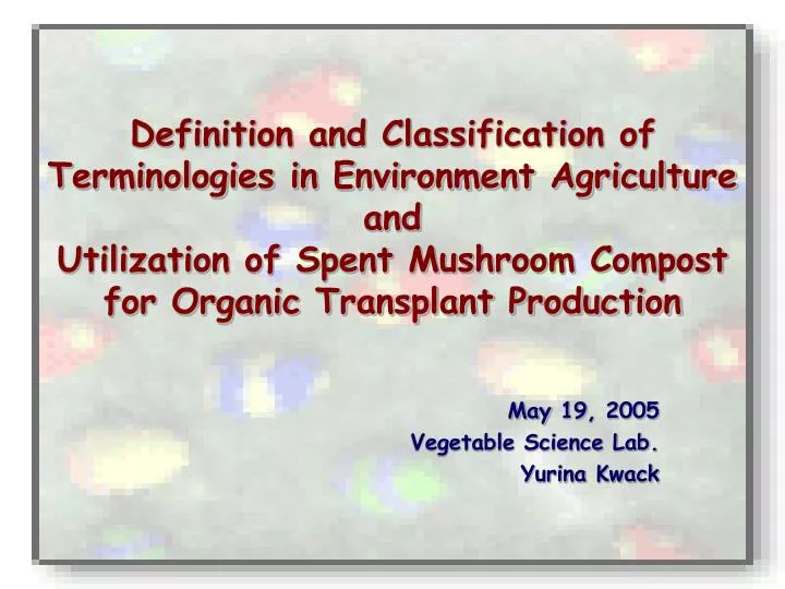 may 19 2005 vegetable science lab yurina kwack
