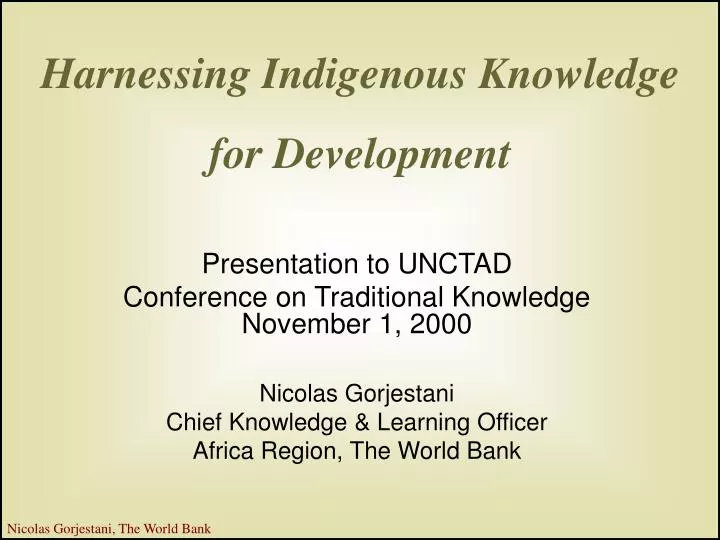 harnessing indigenous knowledge for development