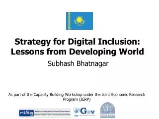 Strategy for Digital Inclusion: Lessons from Developing World