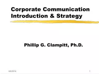 Corporate Communication Introduction &amp; Strategy