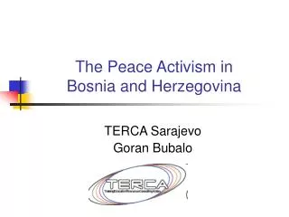 The Peace Activism in Bosnia and Herzegovina
