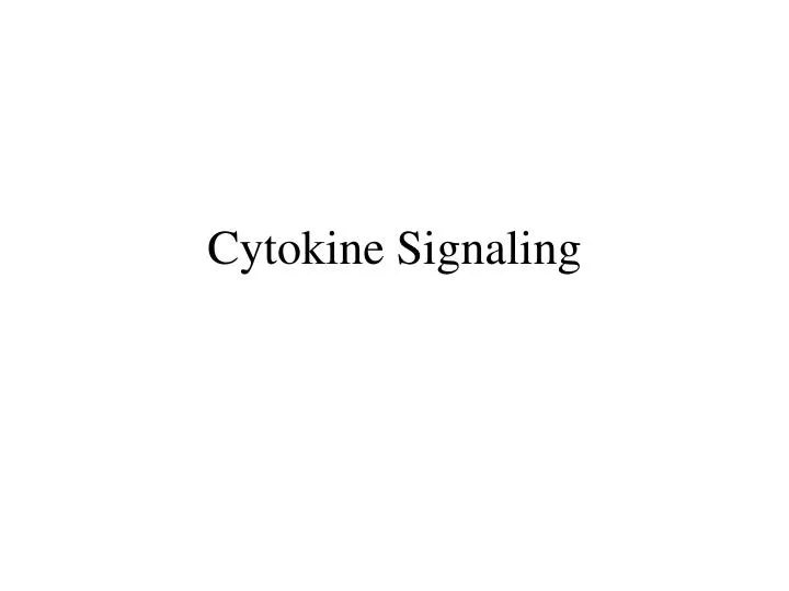 cytokine signaling