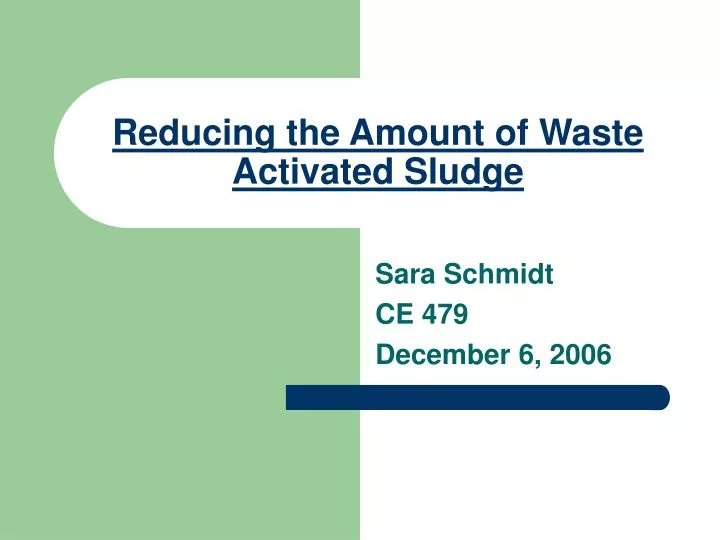 reducing the amount of waste activated sludge