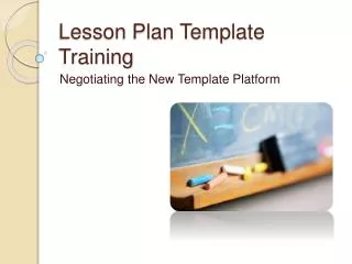 Lesson Plan Template Training