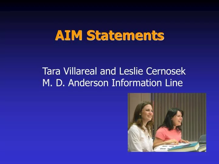 aim statements