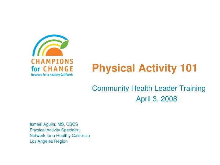physical activity 101
