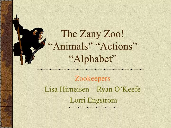 the zany zoo animals actions alphabet