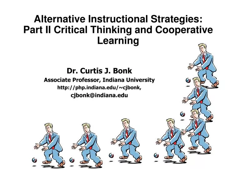 alternative instructional strategies part ii critical thinking and cooperative learning