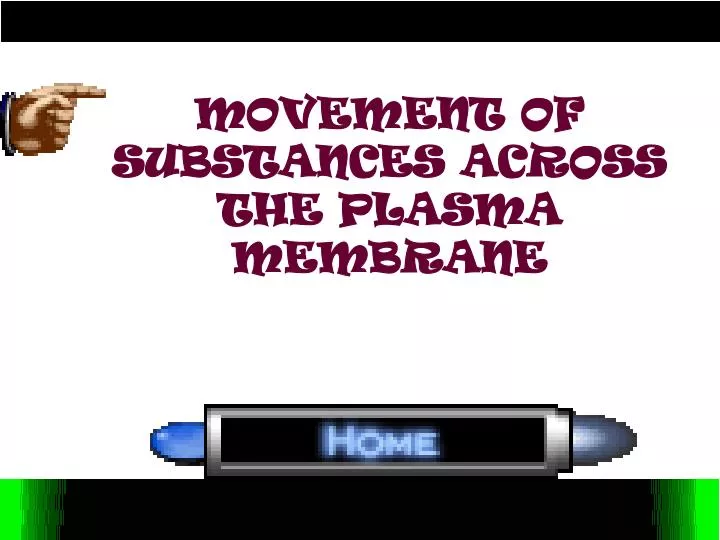 movement of substances across the plasma membrane