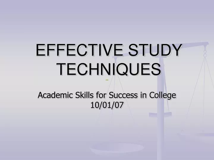 effective study techniques