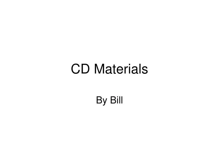 cd materials