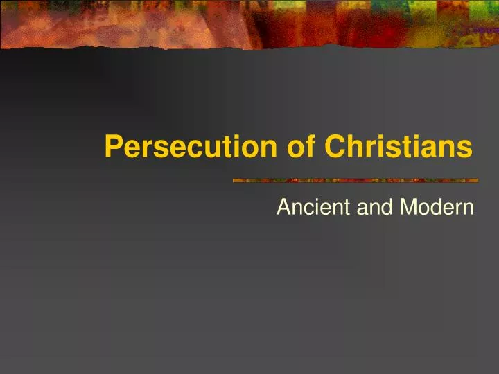 persecution of christians