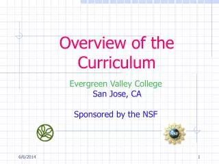 Overview of the Curriculum