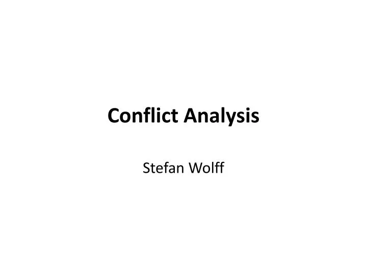conflict analysis
